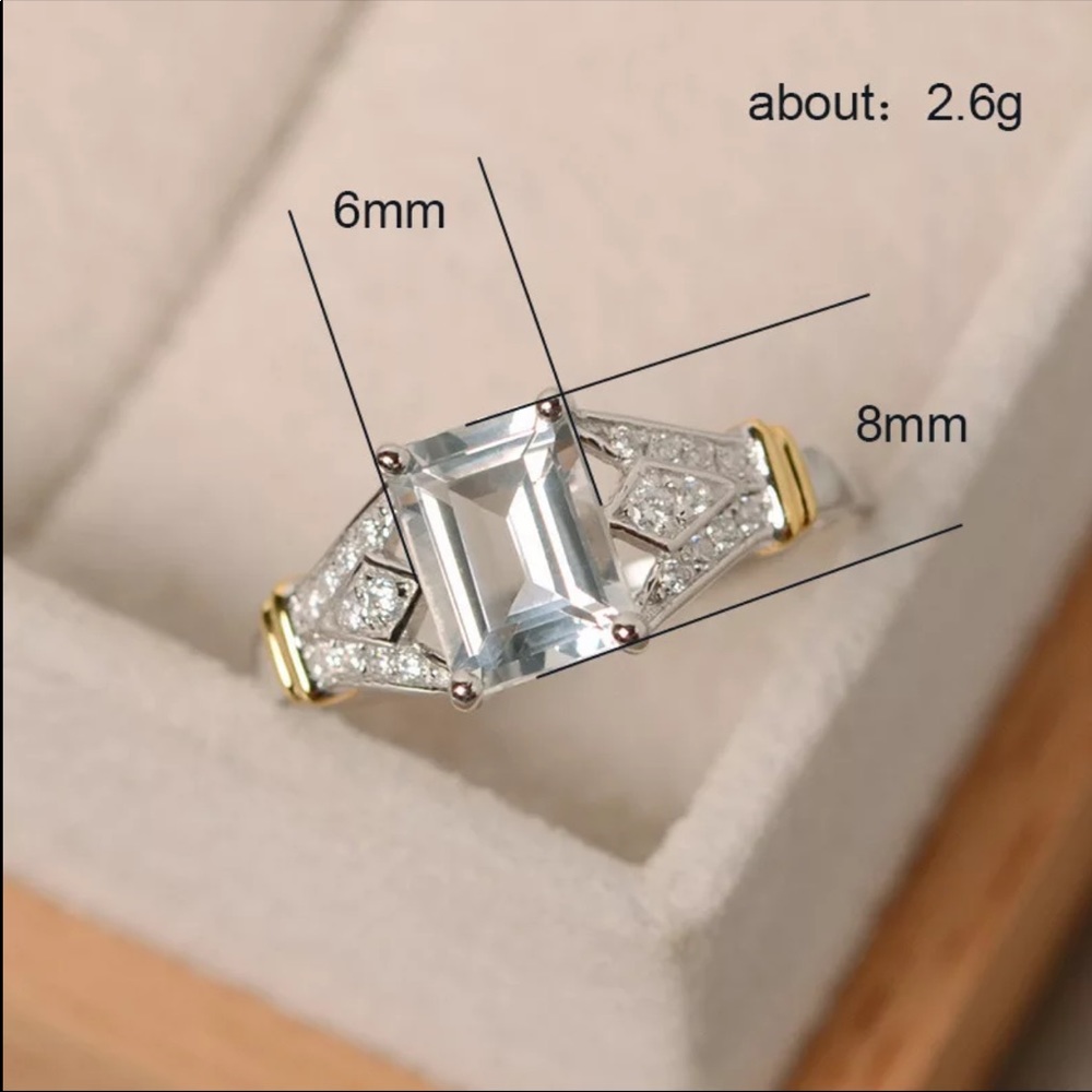 New Beautiful Princess 925 Silver Sapphire Ring 💍 - Picture 3 of 3